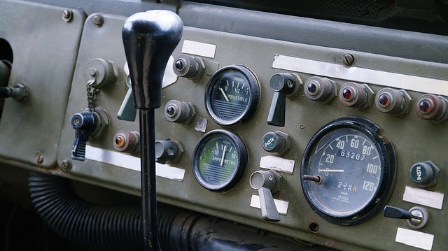 Photo of a tripped circuit breaker with a warning label